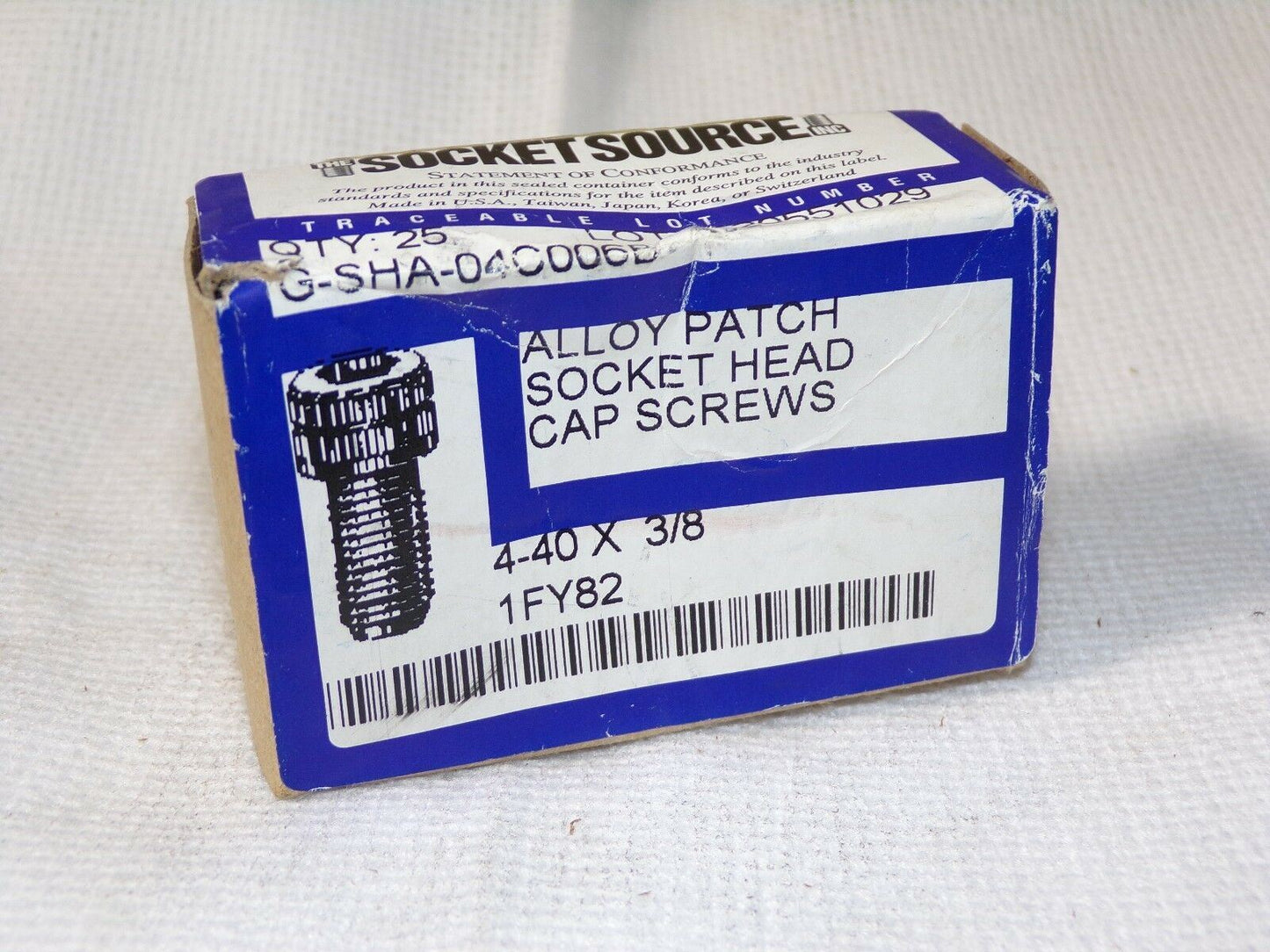 4-40 X 3/8" Alloy Patch Socket Head Cap Screws 1FY82 QTY-25 (183321785761-2F23 (E))