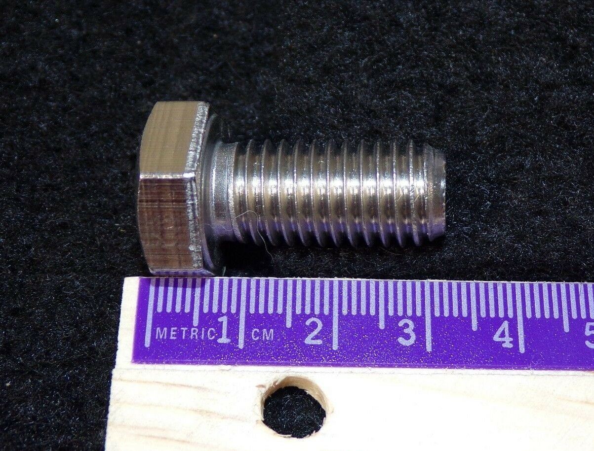 M12 x 25mm Hex Head  Screws A2 Stainless Steel FN02707 QTY-10 (183335696339-2F19 (C))