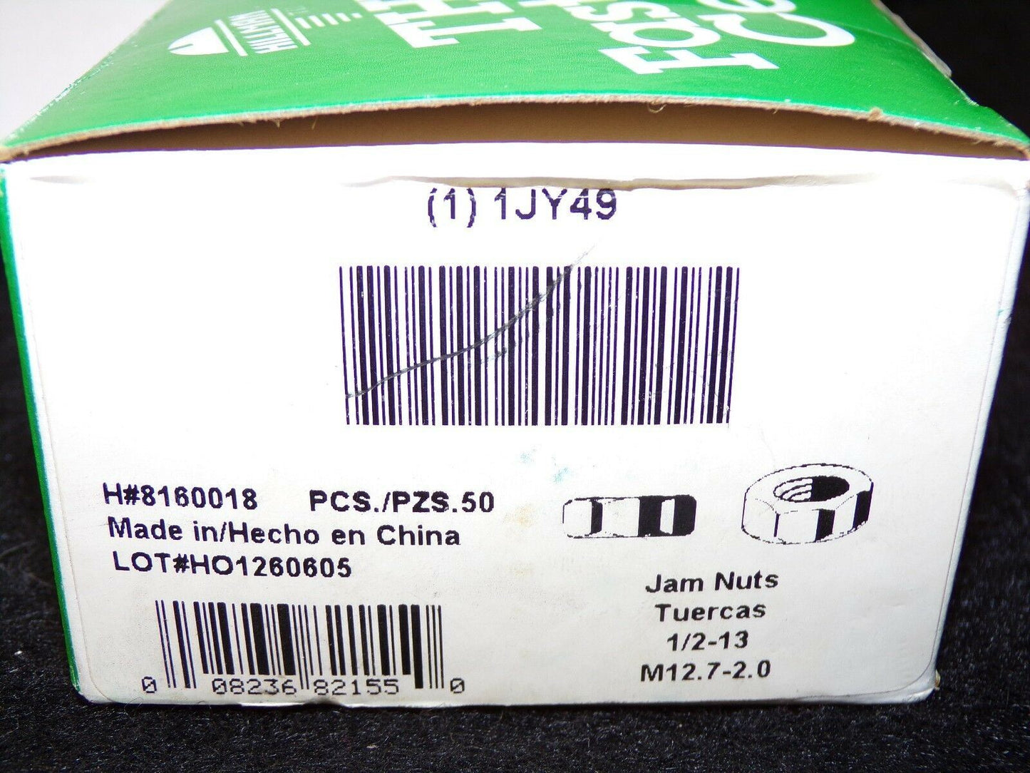 1/2"-13 Jam Nut Thin Right Hand 1JY49 QTY-50 (183359427645-WTA10(D))