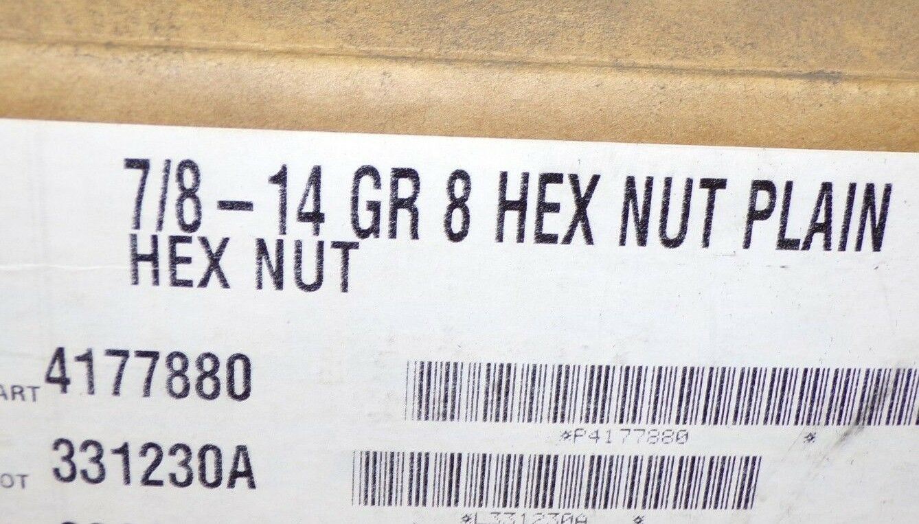 7/8"-14 Hex Nut Grade 8 QTY-50 4177880 (183395580478-WT28)