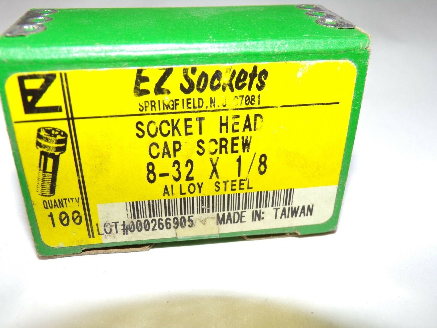 #8-32 x 1/8" Socket Head Caps Screws Alloy QTY-100 6ZB84 (183407642408-Y13 (D))