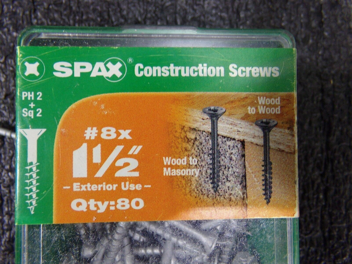 SPAX Deck Screw, #8 X 1-1/2" PK80 (183578946516-WTA35)