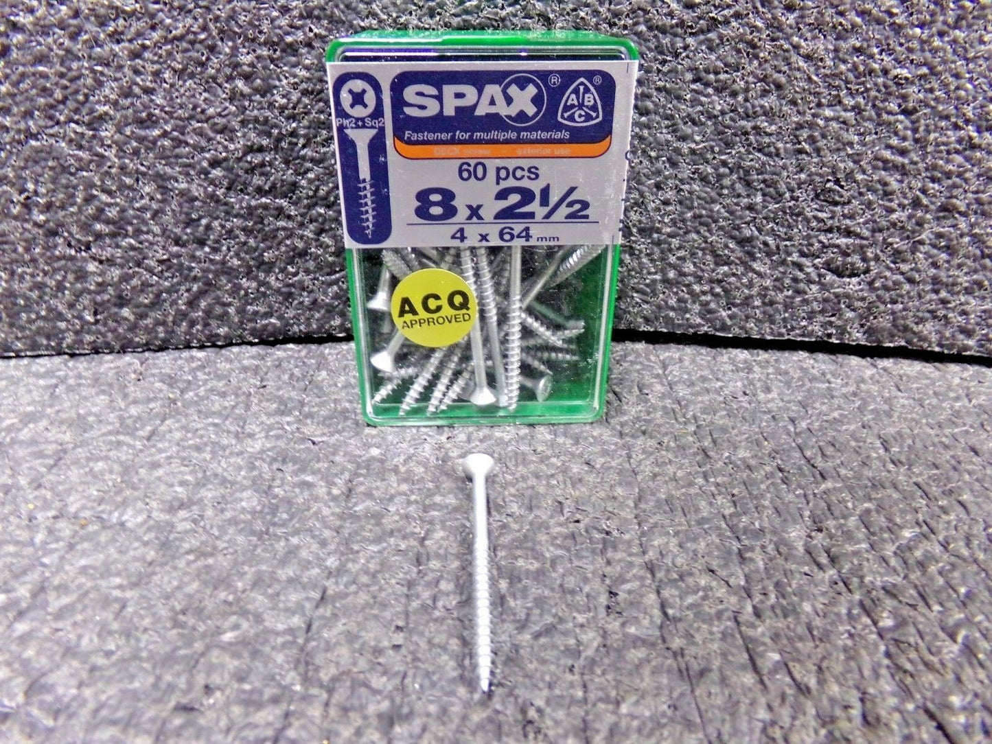 SPAX Deck Screw, #8 X 2-1/2" PK60 (183582637409-WTA35)