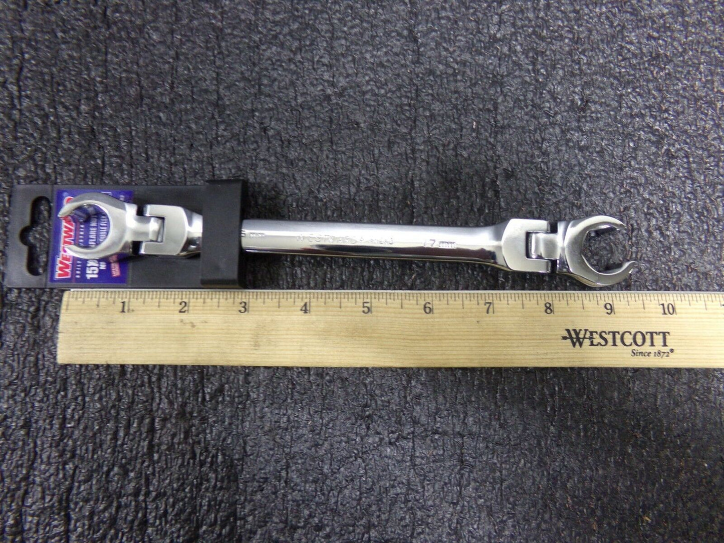 WESTWARD 15mm, 17mm, Flare Nut Wrench, Metric, Full Polish Finish, 6 Point (183593122415-WTA34)