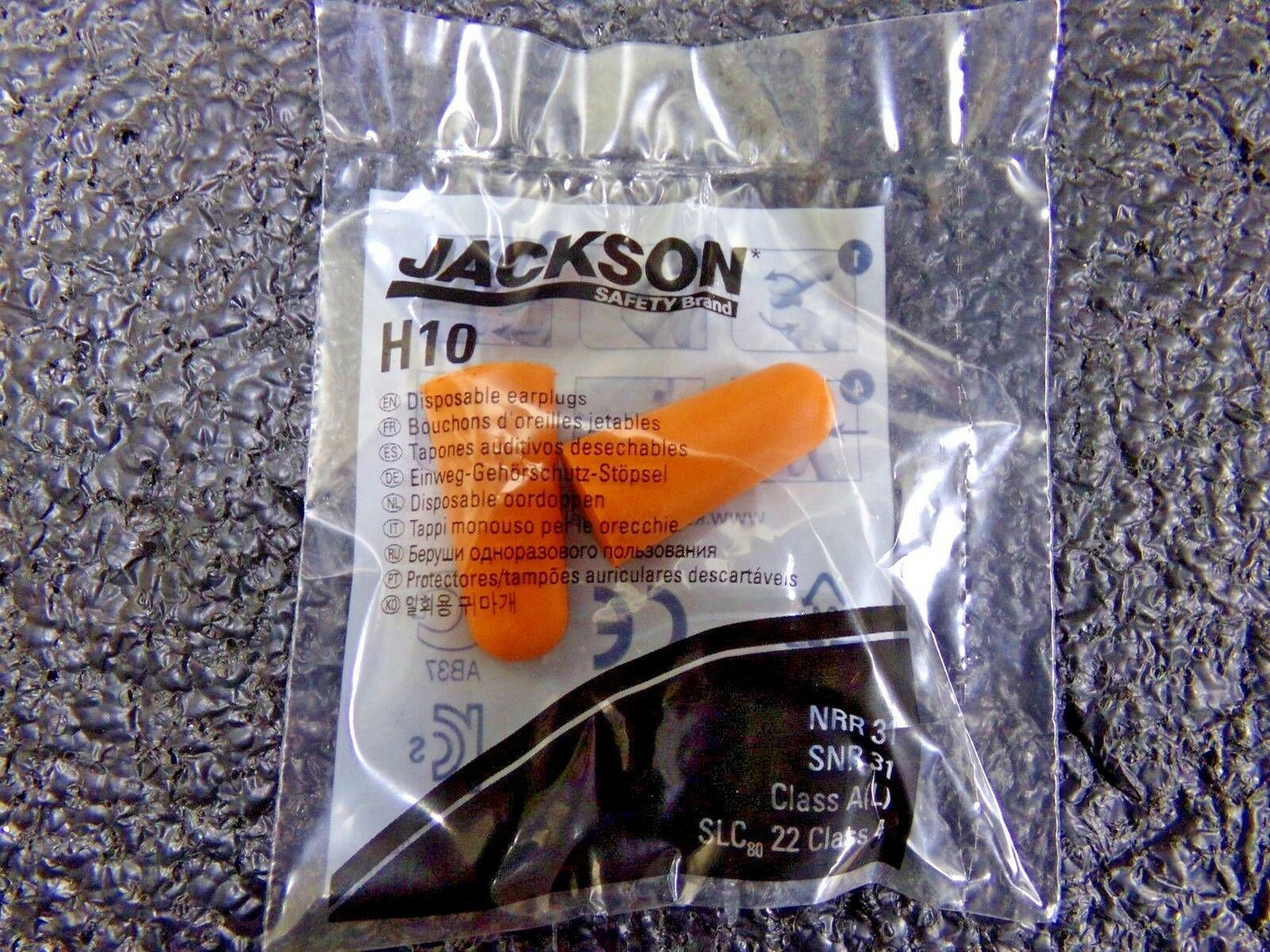 Jackson 67210 (H10) Safety* Earplugs, Foam, Disposable, Bullet Shaped, 200/Pa (183594904548-WTA29)