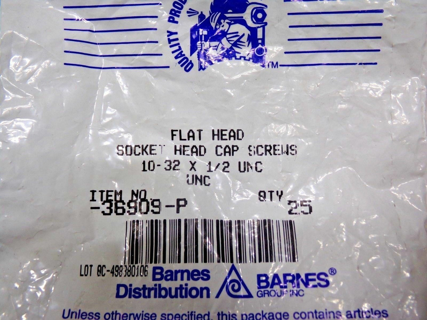 FLAT SOCKET HEAD CAP SCREW 10-32 X 1/2, 250PCS (183640652786-WTA11)