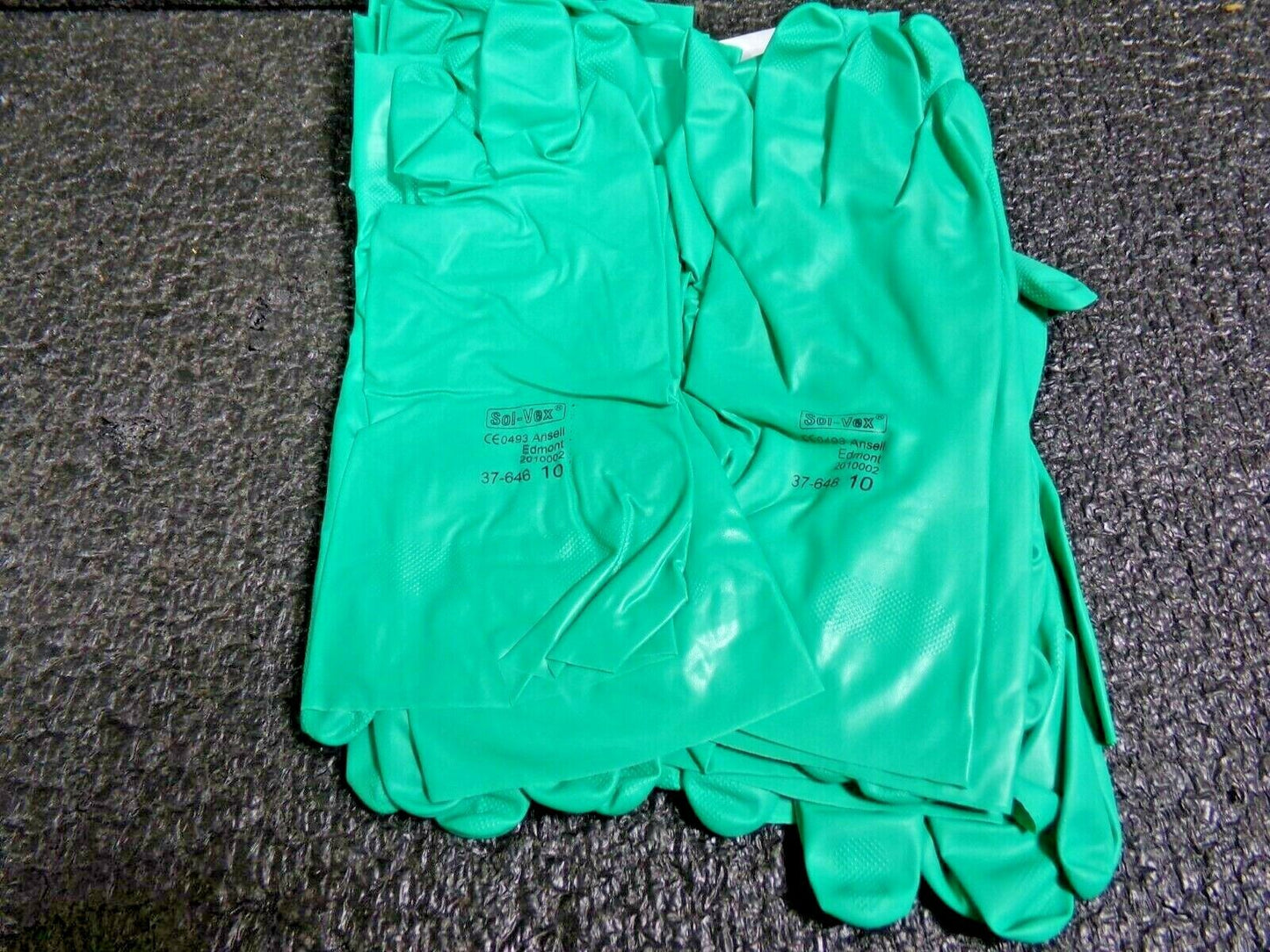 Alphatec Chemical Resistant Gloves, Size 10, 13"L, Green , 12 PAIR, 37-646 (183695718215-WTA31)