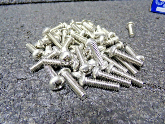 1/4"-20 Machine Screw, 18-8 (304) Stainless Steel, 1" L 50pk (183708662860-WTA30)