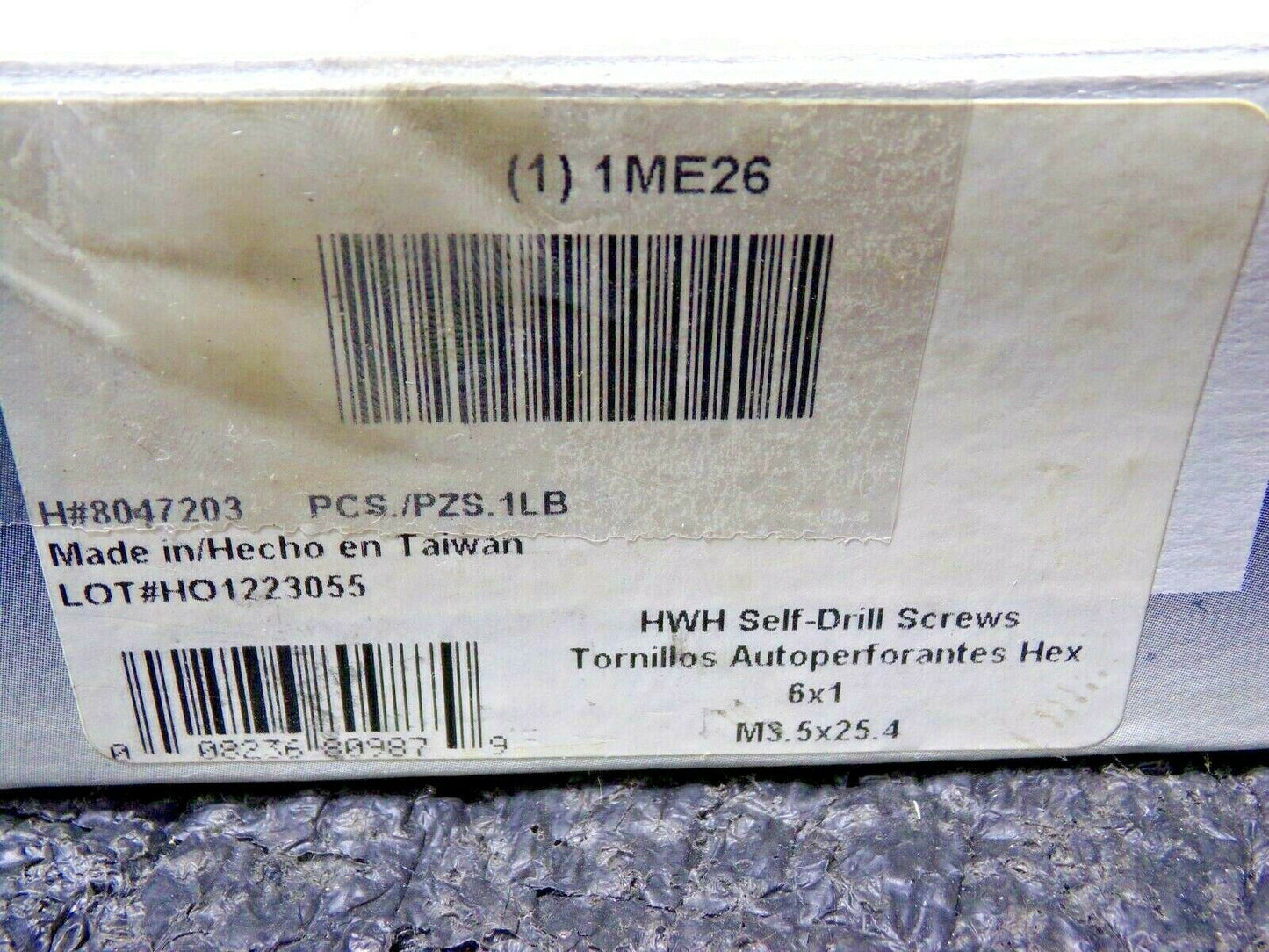 1" Case Hardened Steel Self Drilling Screw with Hex Washer Head Type 275PK (183710039871-WTA30)