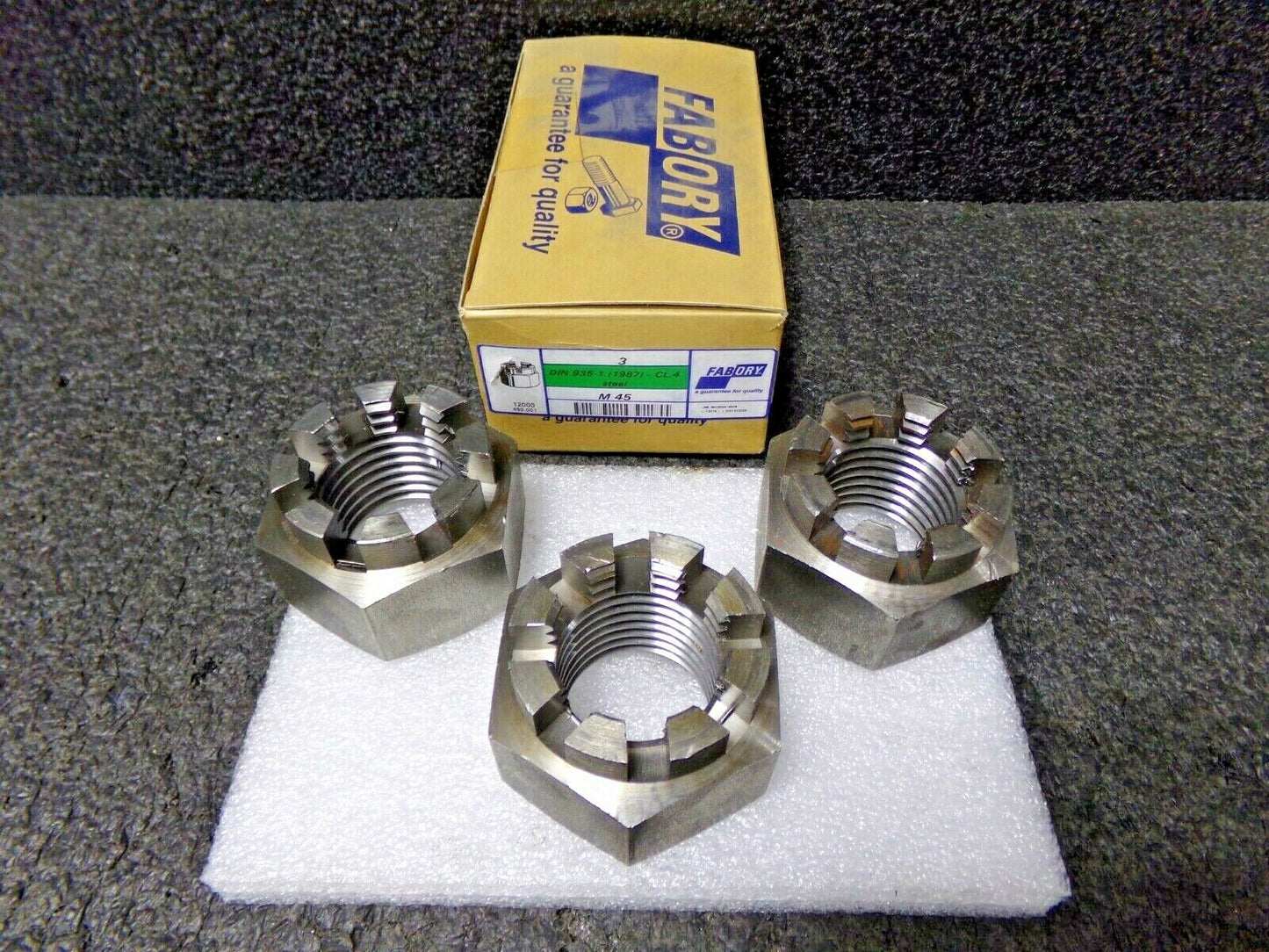 3 HEXAGON SLOTTED AND CASTLE NUT DIN 935-1 STEEL RIGHT PLAIN 4 M45 (183780721359-NBT06)