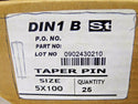 TAPER PIN TURNED DIN 1 B FREE-CUTTING STEEL, pk25, 5X100MM, 39000.050.100 (183784303559-NBT17)