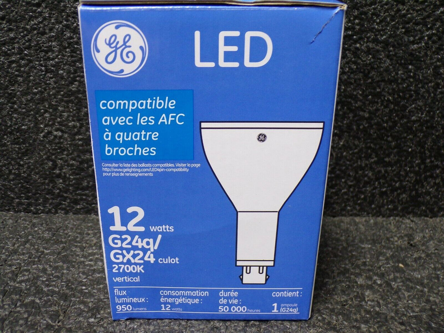 (CASE OF 6) GE Lighting LED12G24q-V/827 PL Vert LED Lamp, 950 lm (183814791888-WTA01)