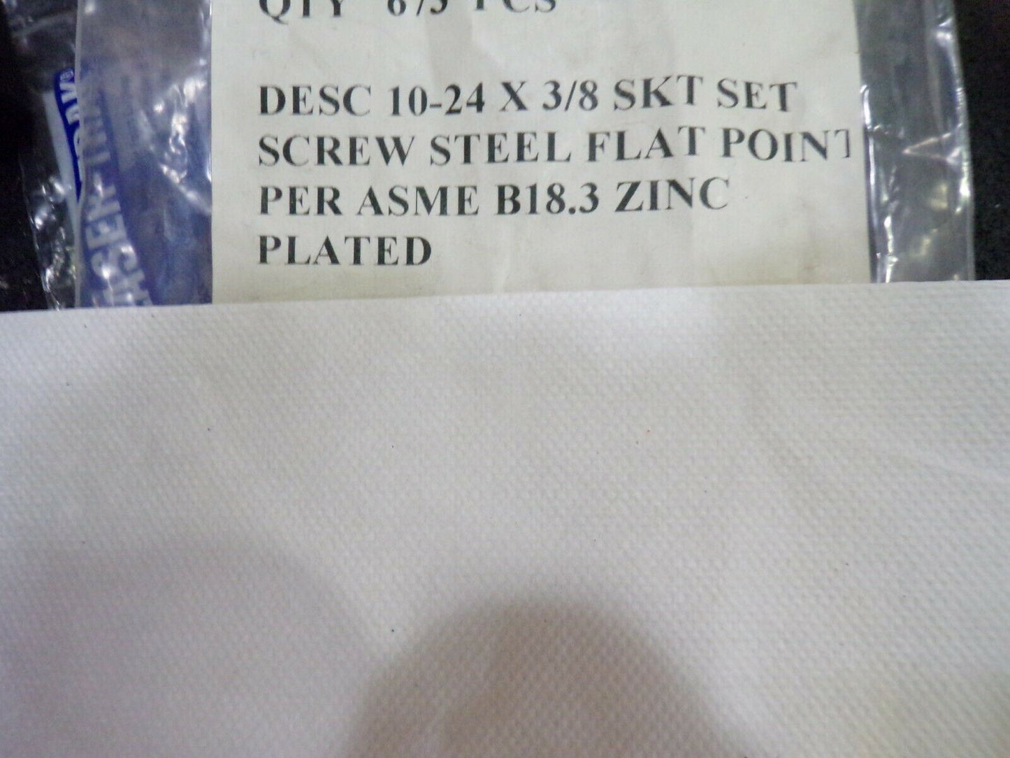 (72) Set Screw, Zinc P, Flat, 10-24 X 3/8, (183911666814-NBT24)