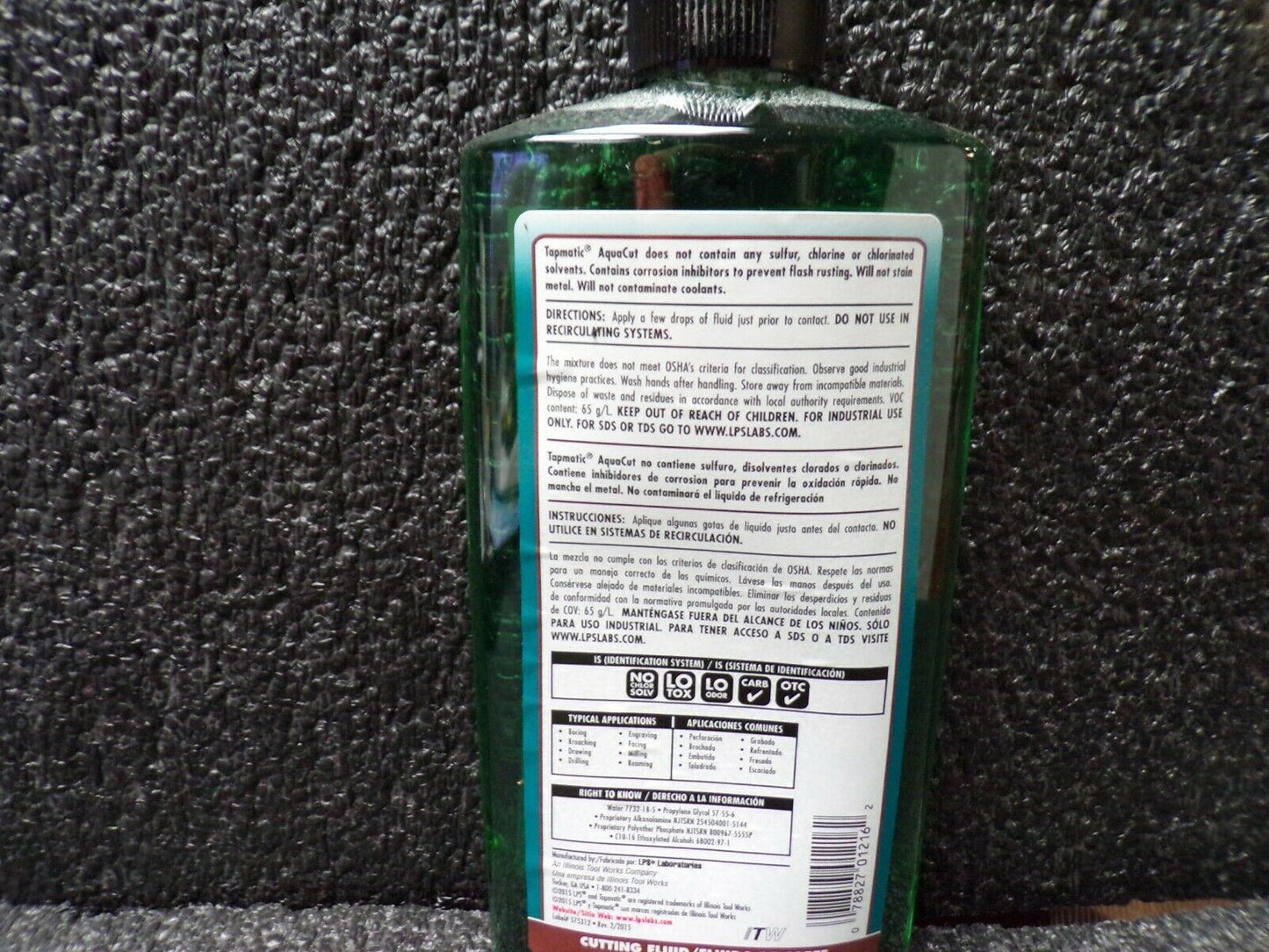 LPS 01216 Tapmatic Cutting Fluid Aquacut Biodegradable 16 oz  (183918221129-X03)