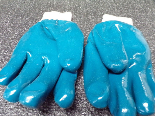 Memphis Predator Premium Nitrile-Coated Gloves Blue/White Large 12 Pairs 9750 (183934062670-WTA02)