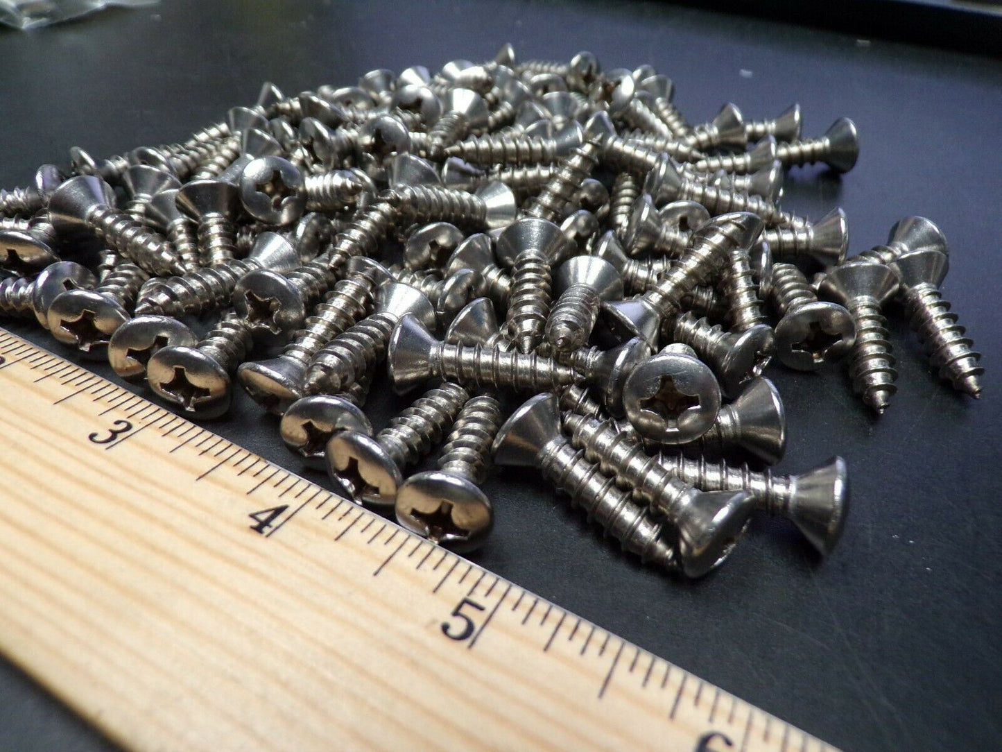 1/4" X 1"  Stainless Steel Phillips Oval Head Sheet Metal Screws (100)pk (183946706567-NBT27)