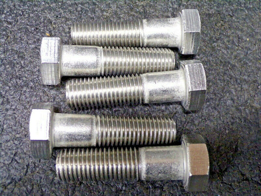 QTY: 5 FABORY 1"-8 X 3-3/4, Stainless Steel Hex Head Cap Screw, 18-8, Plain Finish (183952226337-NBT14)