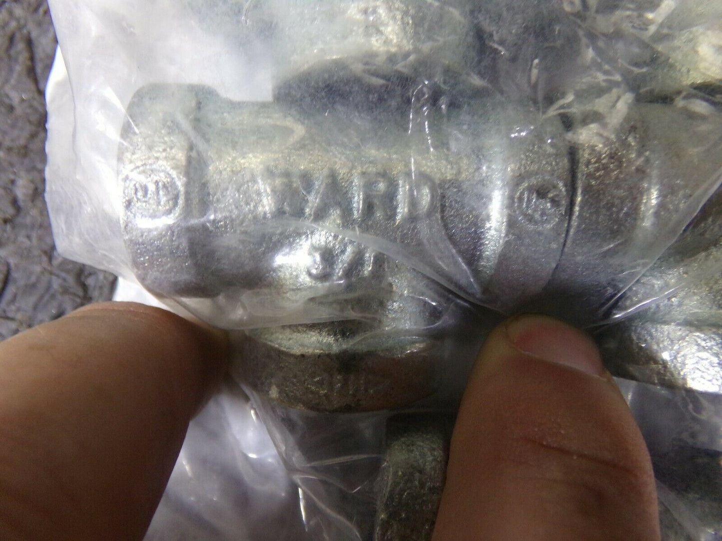 (5) WARD Made in USA SC40, 3/8" Galvanized Iron Pipe Tee Threaded (183980182042-WTA03)