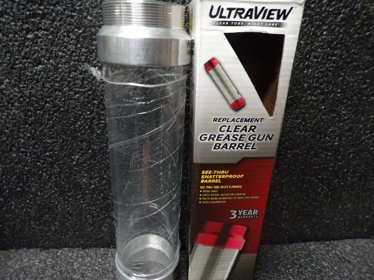Plews Ultraview SILVER Grease Gun Barrel Replacement Alemite Lincoln Zee Line (184033510780-WTA03)