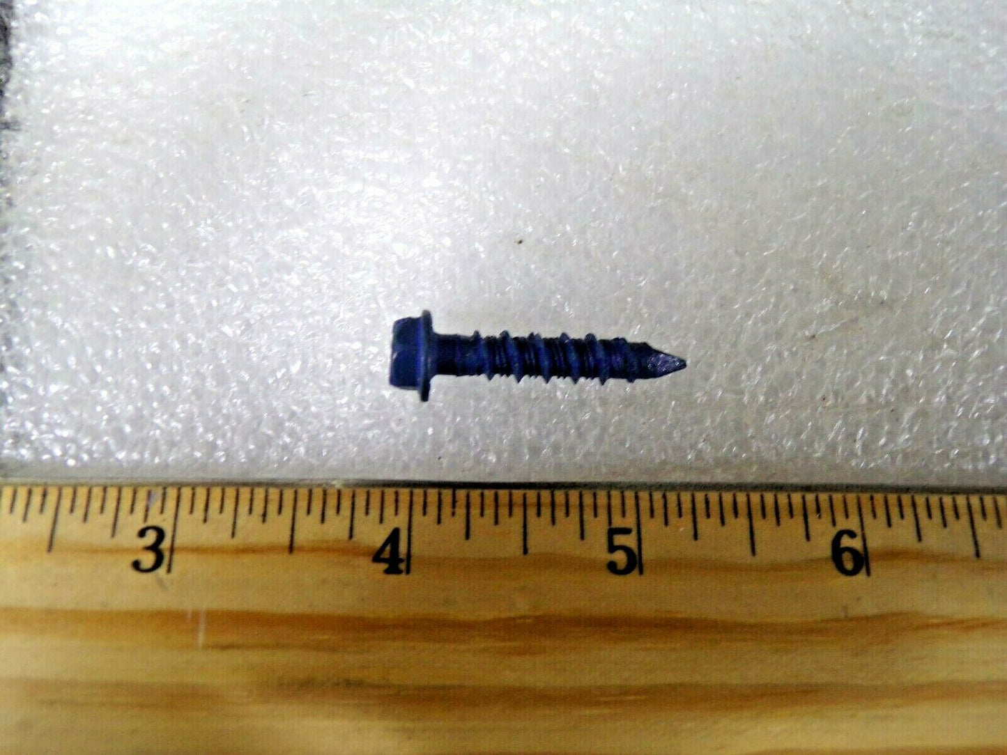 100, Hex Washer Slotted Concrete Screw, 1/4" Dia. x 1-1/4", Blue Climaseal, (184041314935-NBT41)