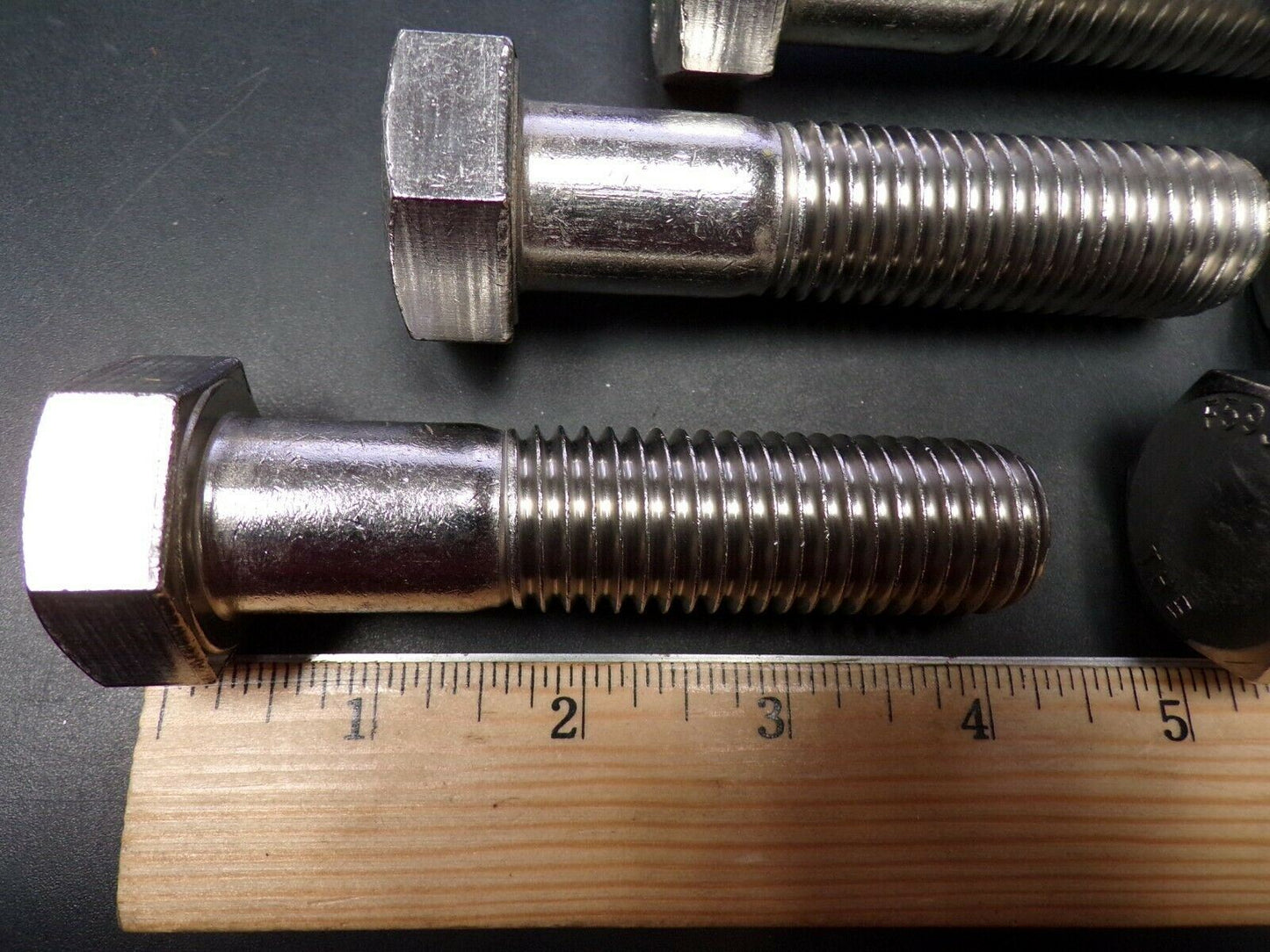 (5) 7/8"-9, Stainless Steel Hex Head Cap Screw, 316, 3-3/4"L, (184126786008-NBT58)