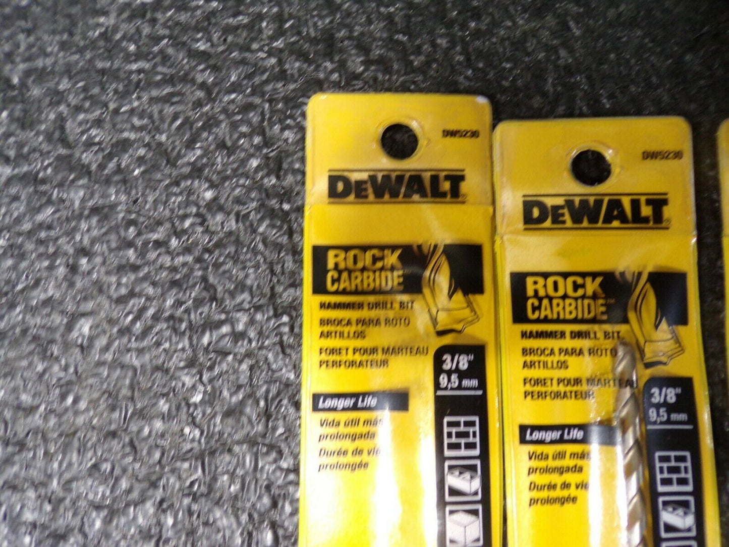 4 PK Dewalt DW5427 Rock Carbide SDS Plus 3/8" x 6" Hammer Drill Bit (184144131397-WTA06)