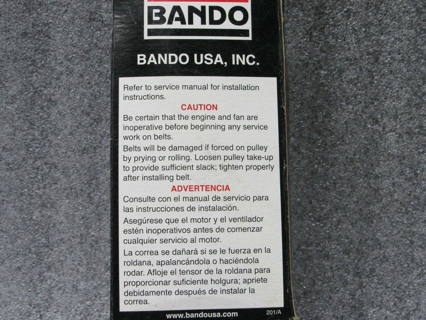 BANDO Auto V-Belt, 65", Industry Number RPF2650 (184158693677-WTA06)