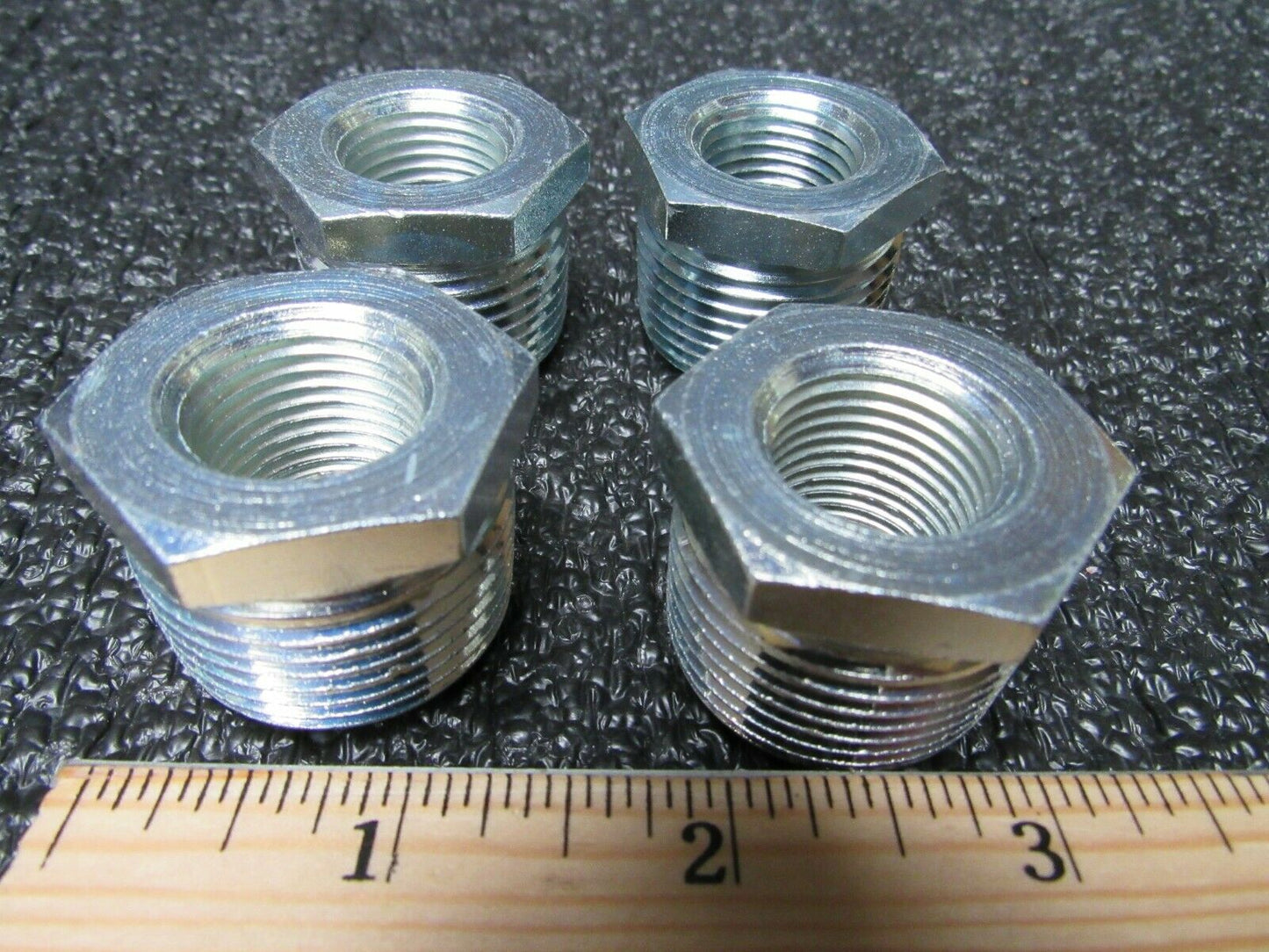 (4PK)  Made in USA Class 150, 1 x 1/2" Galvanized Pipe Hex Bushing Threaded (184168471511-2F47)