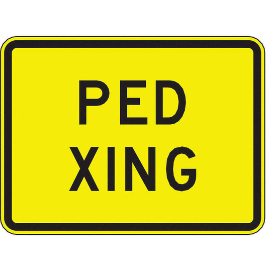 ZING 2458, Traffic Sign, Ped Xing, 18 X 24, 6AHT8 , (184180401652-NB10)