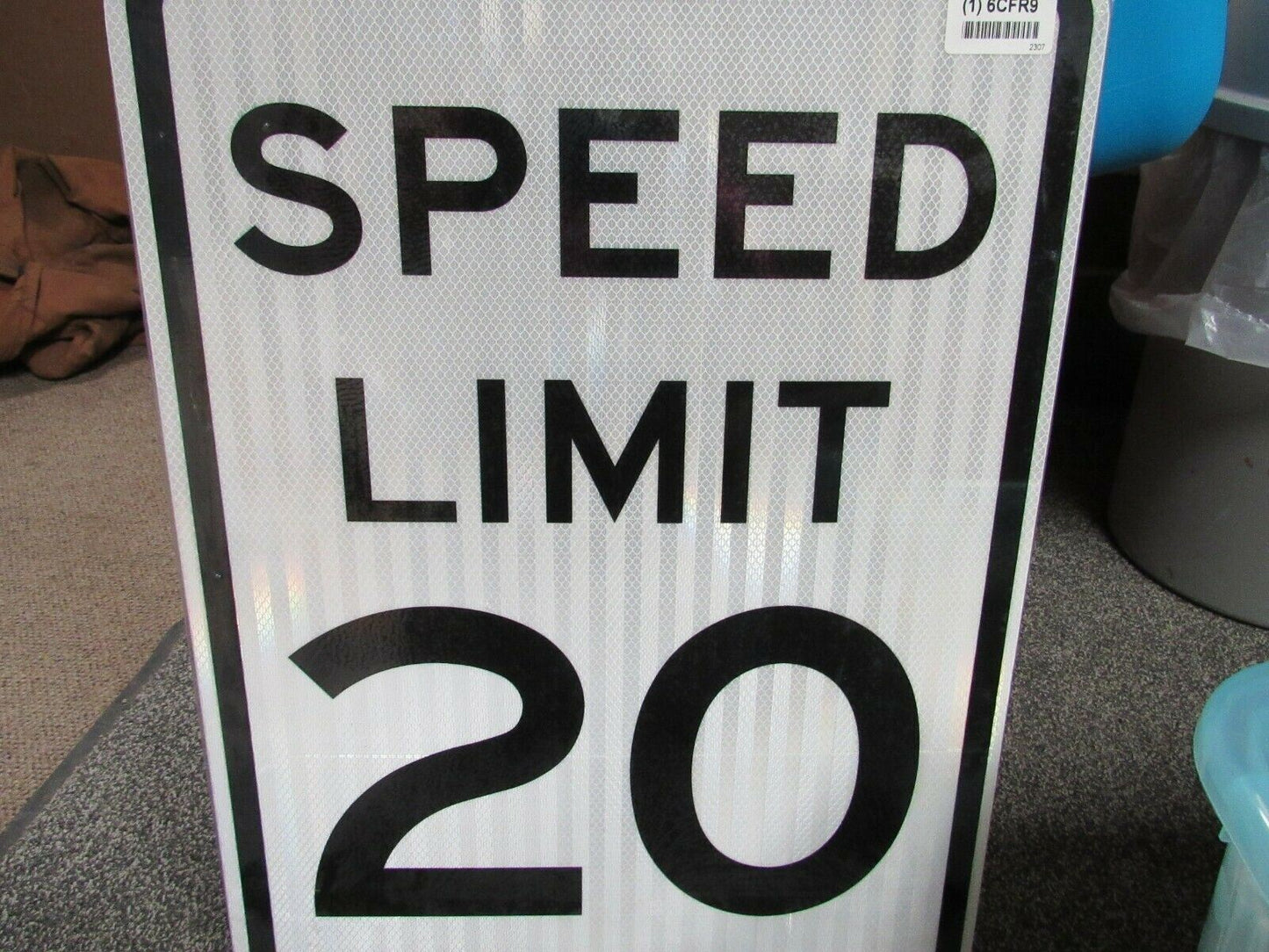 ZING 2307,Traffic Sign, Speed Limit 20, 18 X 24, BK/WHT, 6CFR9, (184180419902-NB10)