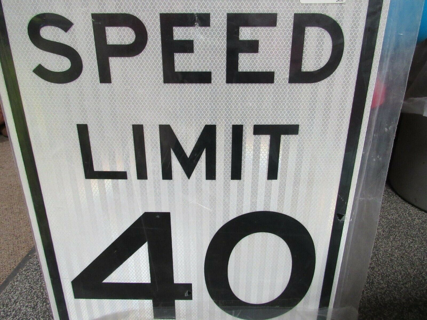 ZING 2438, Traffic Sign, Speed Limit 40, 18 X 24, BK /WHT, 6AHP8, (184180462339-NB11)