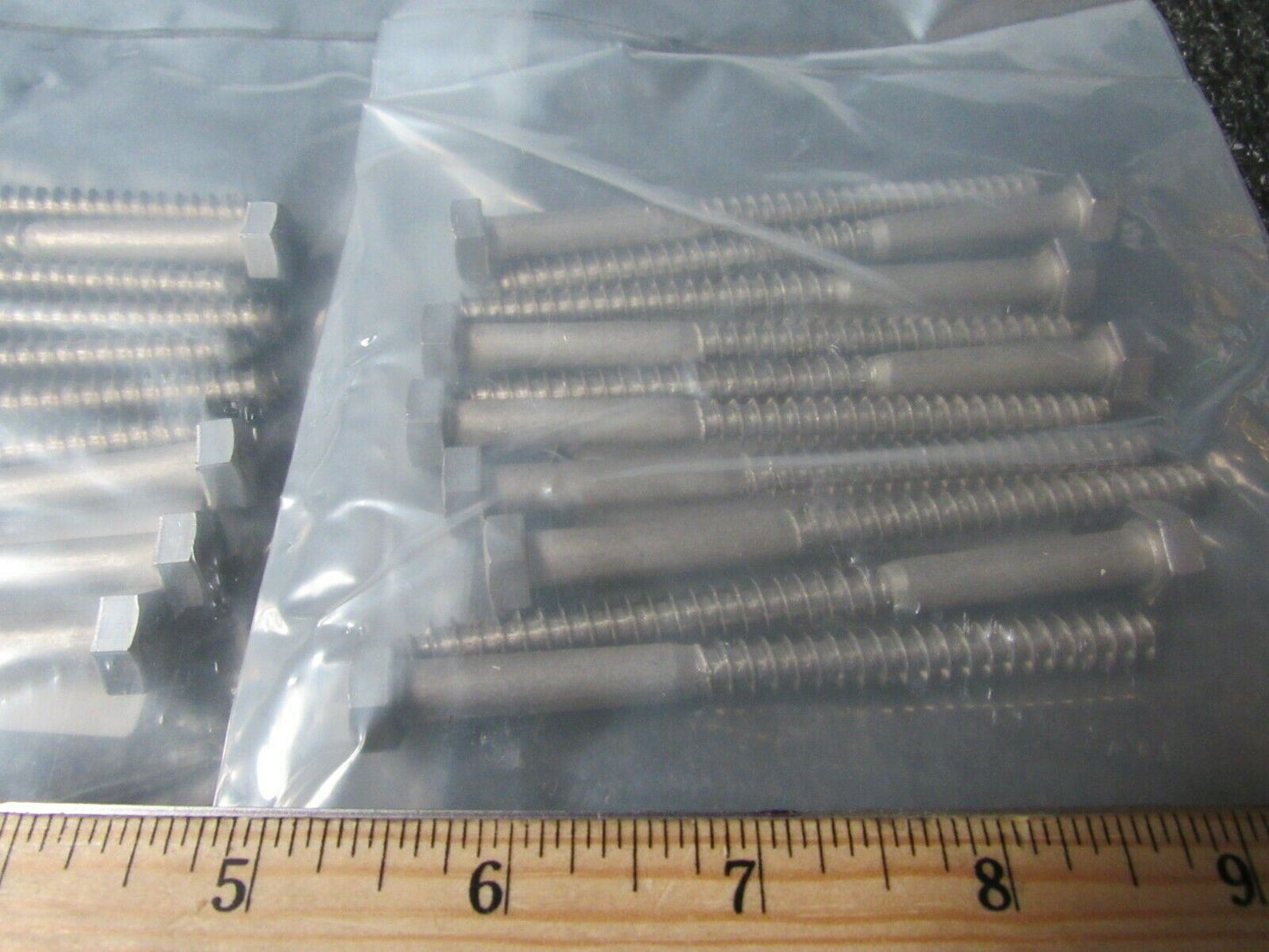 (20) FABORY Hex Lag Screw, Stainless Steel, 5/16x4 L, (2 PK of 10) (184209098536-BT32)
