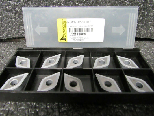 QTY: 10 Interstate Carbide Turning Insert DNMG432 IMF IT225T Grade, 112125606 (184213439124-BT32)