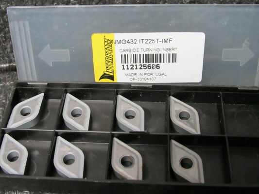 QTY: 8 Interstate Carbide Turning Insert DNMG432 IMF IT225T, 112125606 (184213464358-BT32)