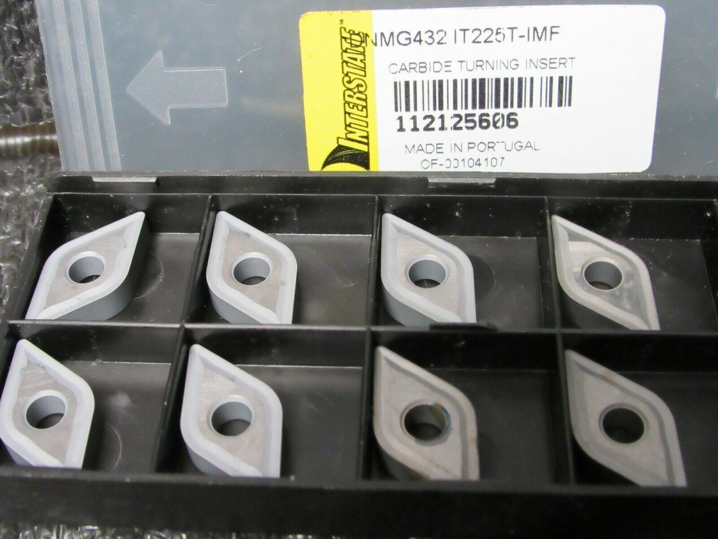 QTY: 8 Interstate Carbide Turning Insert DNMG432 IMF IT225T, 112125606 (184213464358-BT32)