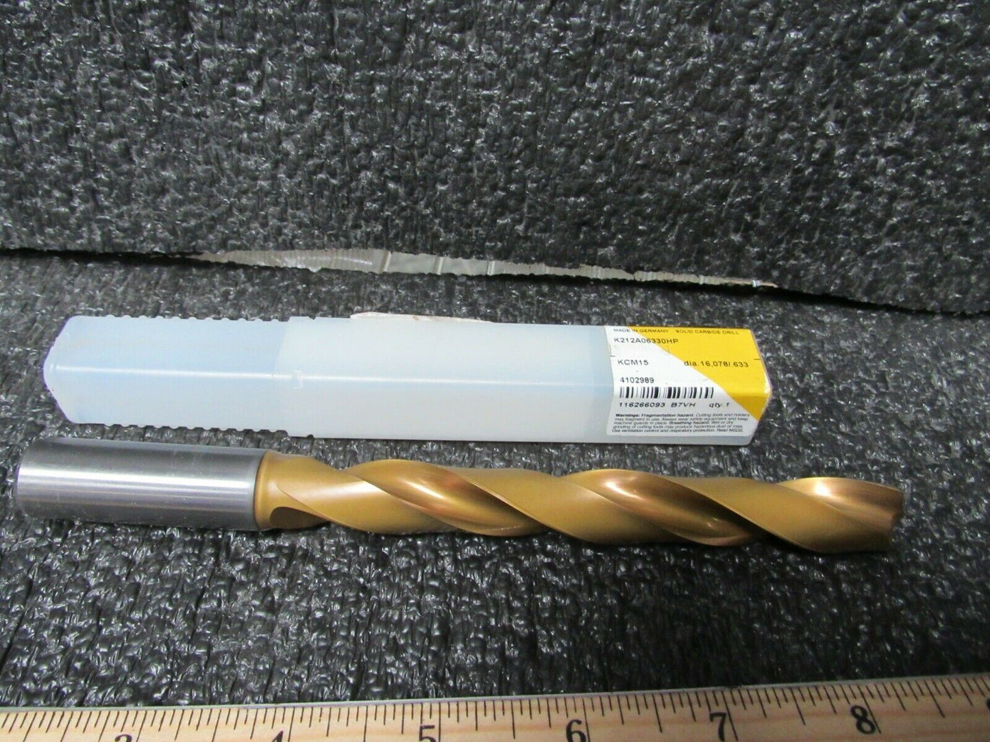Kennametal Spiral Flute Solid Carbide Taper Length Drill Bit"16.08mm 140°, 4102989 (184215135575-BT35)