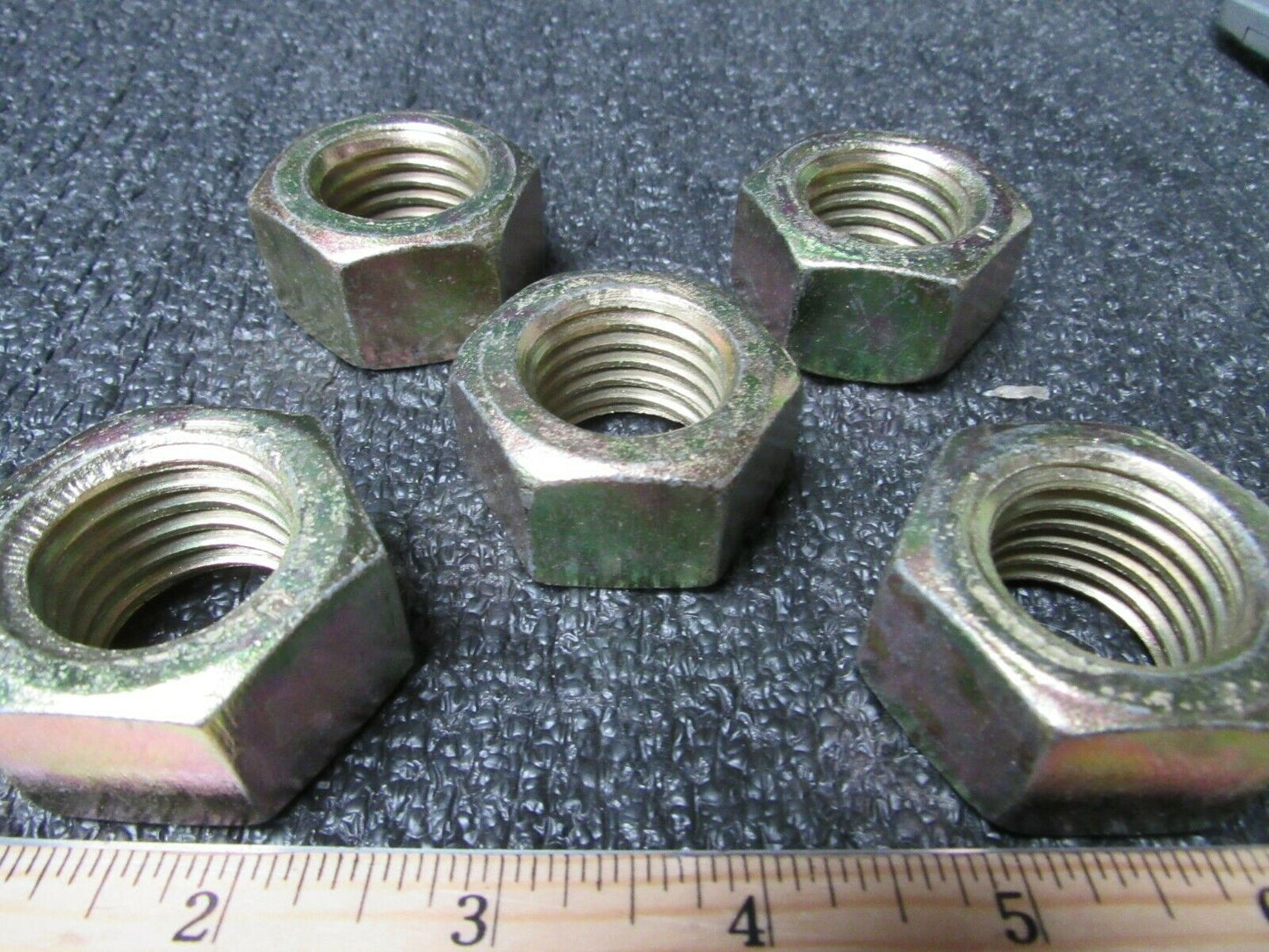 1-1/8"-7, Grade 8, Finished Hex Nuts, Yellow Zinc Plated Steel, Qty 5 (184217454208-BT33)