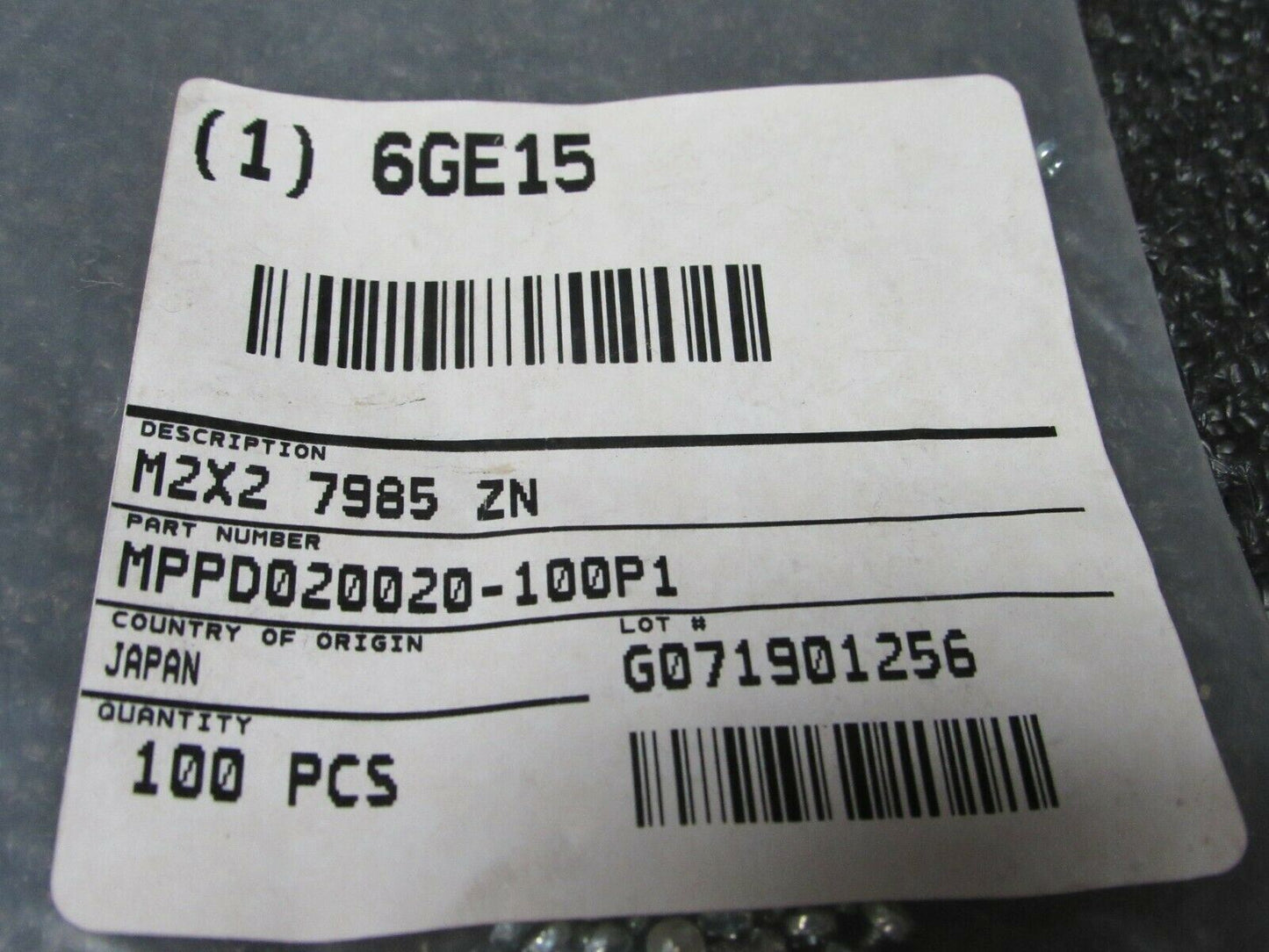 (100) M2-0.40 x 2mm, Pan Head Phillips Machine Screw, 4.8 Steel ZP, DIN 7985 (184217570508-BT38)
