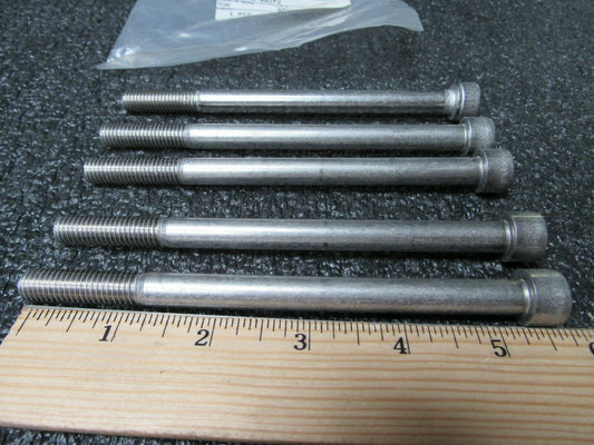 (5) Metric Socket Head Cap Screw, M10-1.50, SS A2, Plain, 140mm Length (184217726258-BT38)