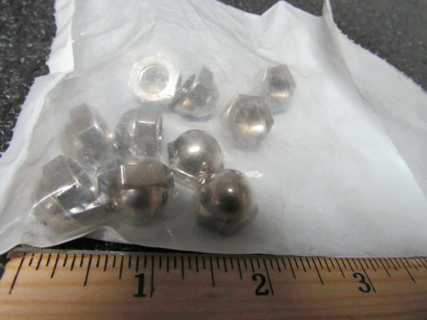 CPB067 3/8"-24 Brass Nickel Plated Finish Acorn Nuts, 10 pk. (184218903638-WTA07)