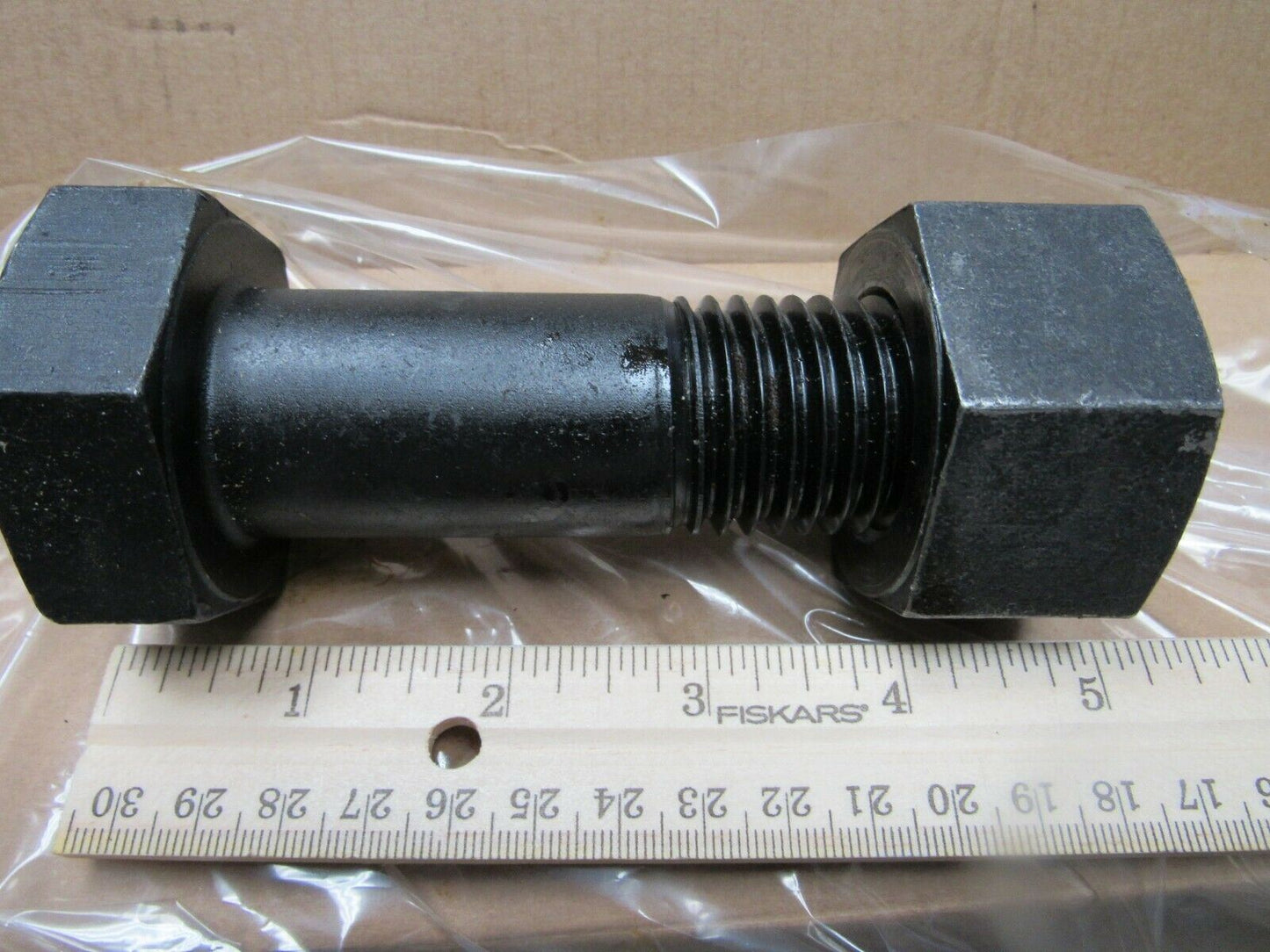 (5) 1-1/4"-7 Steel Structural Bolt with Nut, A325 Type 1, A563-C, 4-1/2"L, (184254615696-BT31)