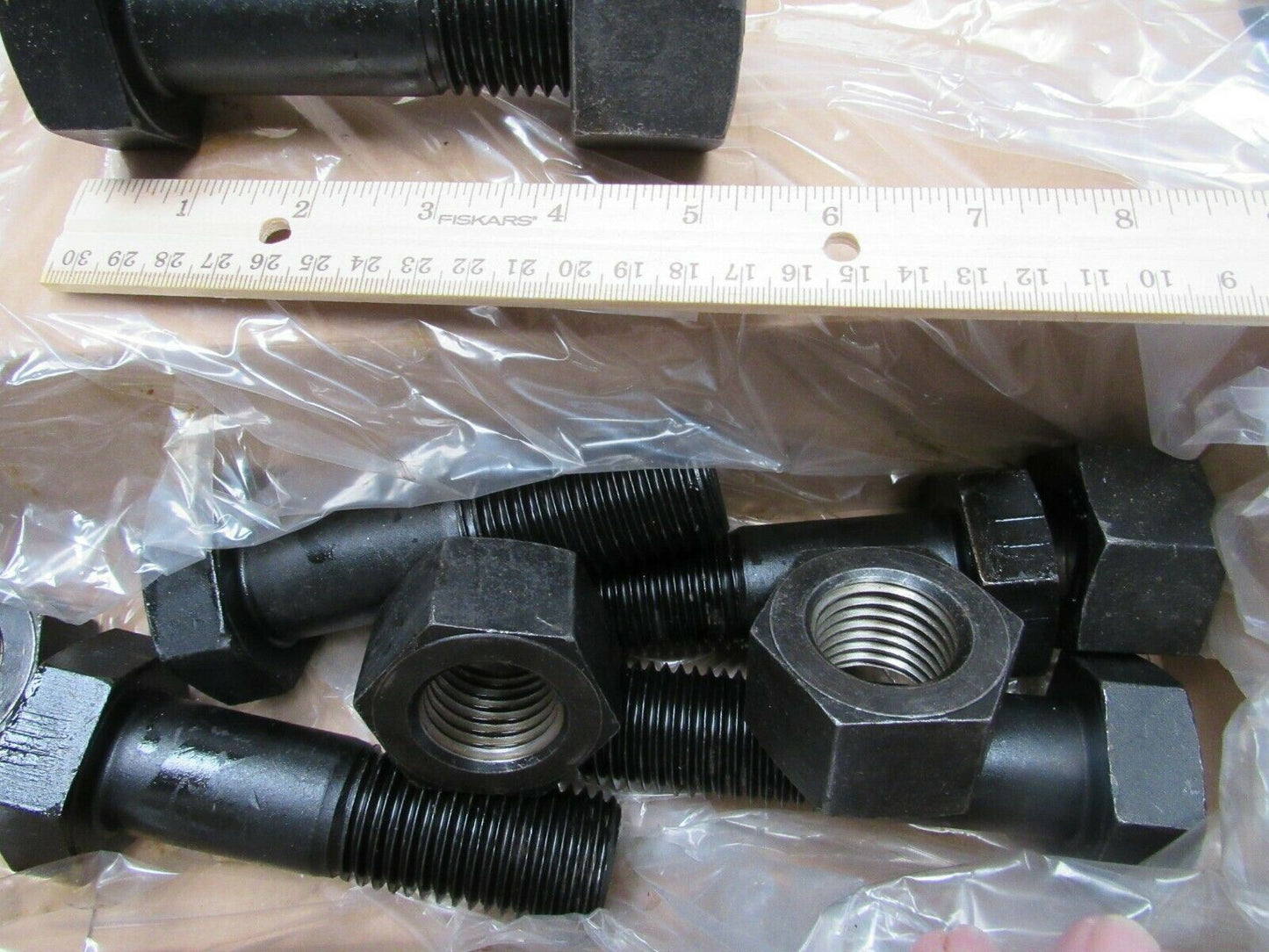 (5) 1-1/4"-7 Steel Structural Bolt with Nut, A325 Type 1, A563-C, 4-1/2"L, (184254615696-BT31)