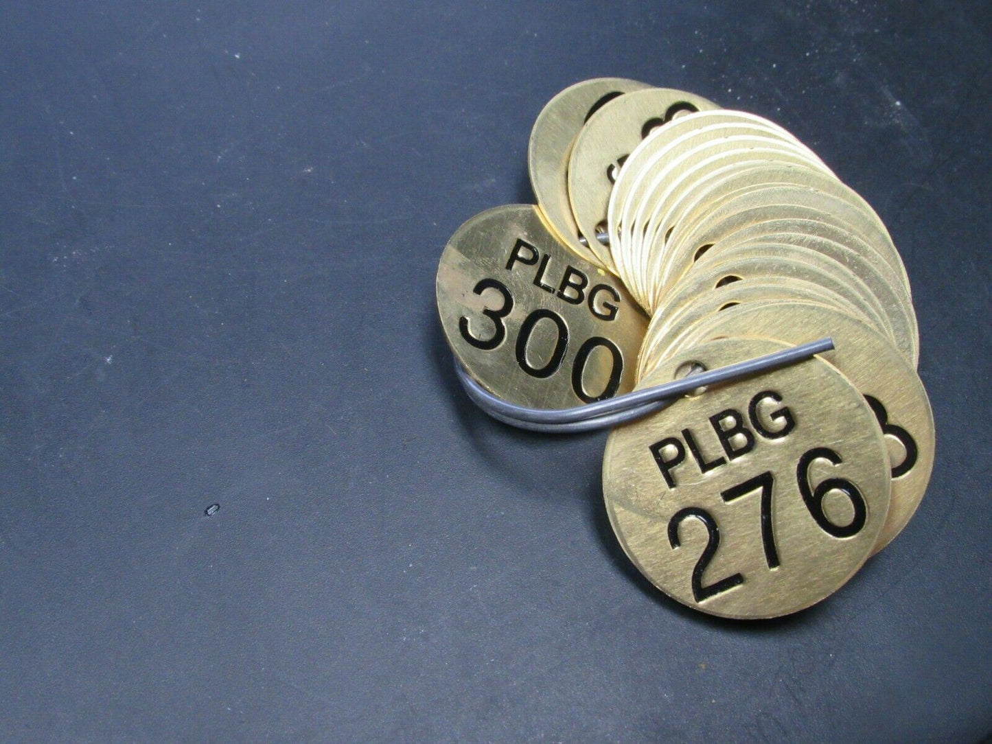 Electromark Brass 1-1/2" Round PLBG Tags 276 thru 300 (184254914746-BT35)