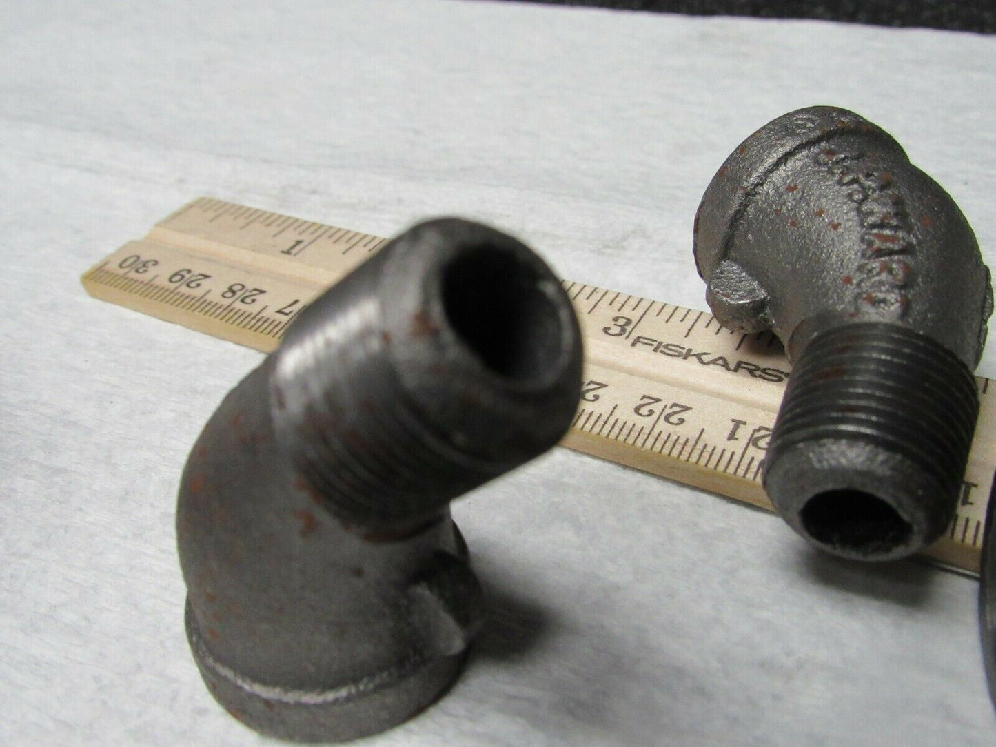 (5) Size 3/8", Class 150, Malleable Iron Black Pipe 45° Street Elbow (184257545623-BT32)