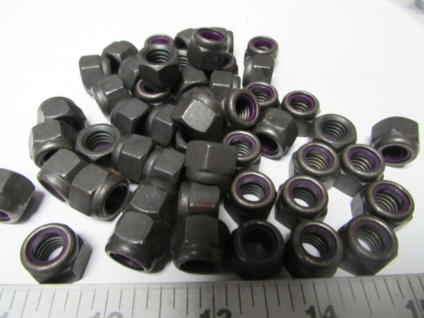 (50) FABORY 3/8"-16 Nylon Insert Lock Nut Black Oxide Finish Grade 8  26LH91 (184289471623-BT47)