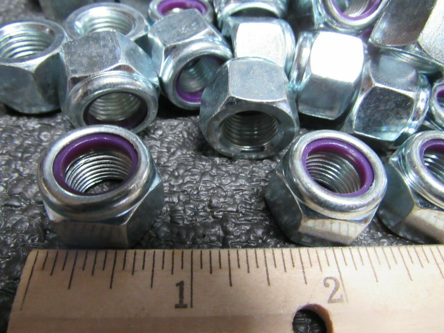 (100) 1/2"-20 Nylon Insert Lock Nut, Zinc, Grade 2 Steel, Right Hand, 1FA44, (184298403796-BT29)