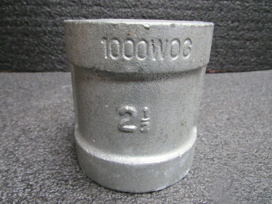 Galvanized Malleable Iron Coupling, 2-1/2" Pipe Size, (184298533598-BT29)