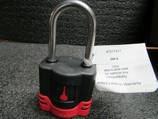 Strattec 7017417 Bolt Codeable Padlock, Uses GM (A) series key (184309050766-BT14)