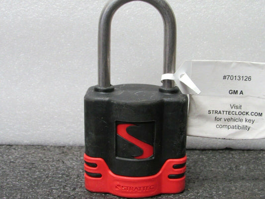 Strattec 7013126 Bolt Codeable Padlock, Uses GM (A) SSC LOGO series key (184317751233-BT08)