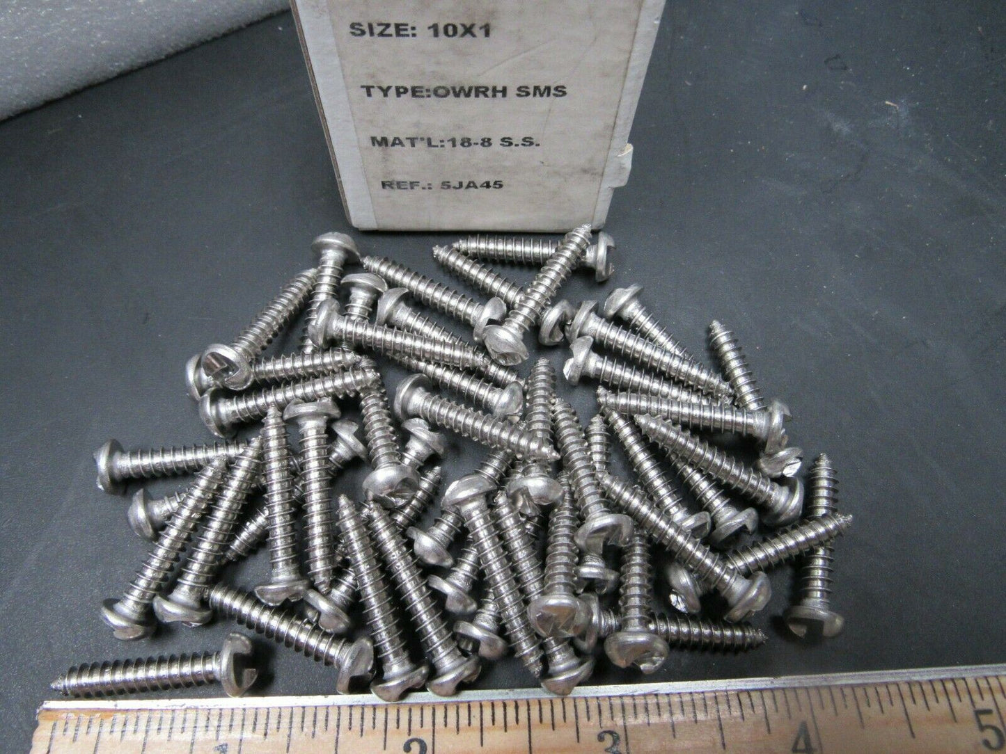 (50) #10 x 1" Tamper Resistant Screw w/ Round Head 18-8 Stainless Steel, (184323128866-BT50)